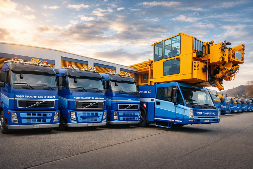 Flotte der Voser Transport AG